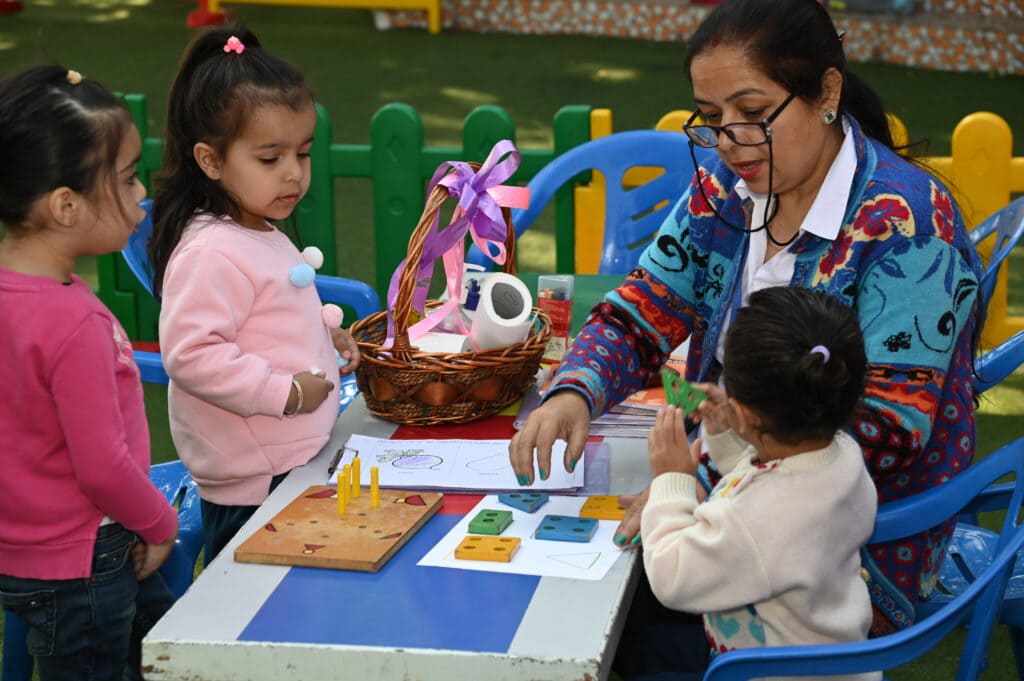 Children participating in activity learning
